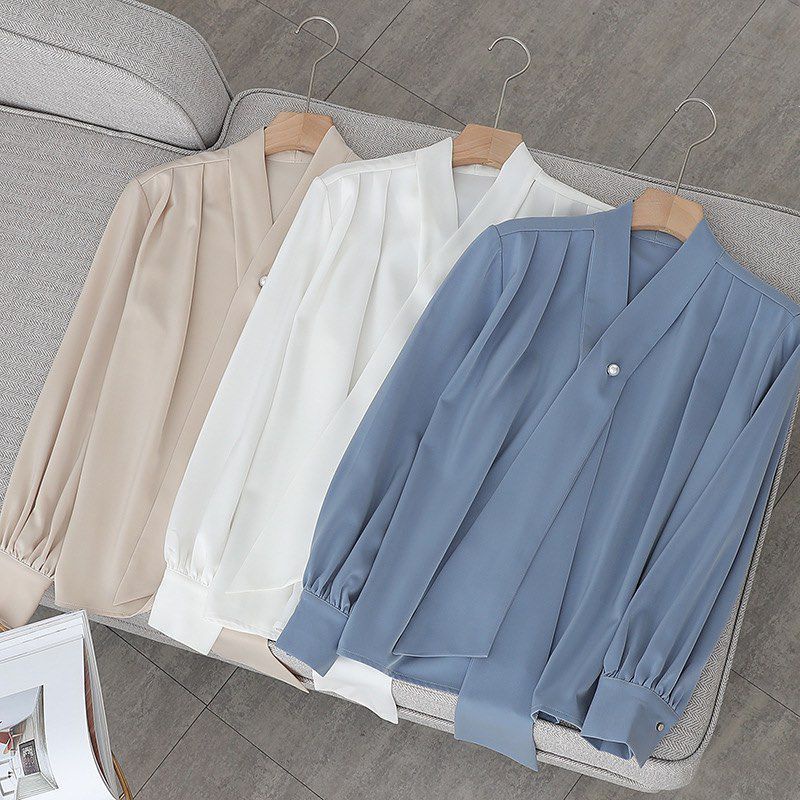 Velmo top - kemeja wanita  - atasan wanita Korea - blouse wanita - kemeja Korea - korean style