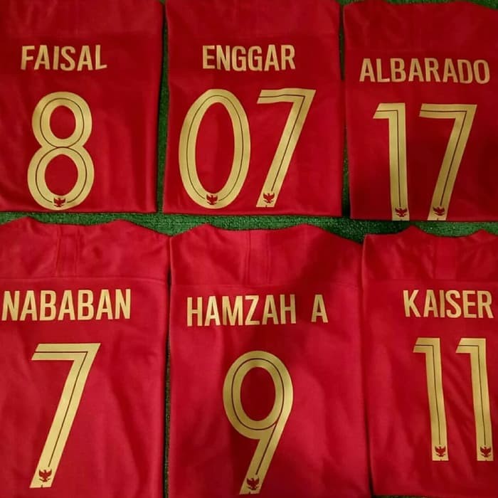 (TIDAK COD) PASANG NAMESET NAMA NOMOR JERSEY CUSTOM NAME JERSEY FONT