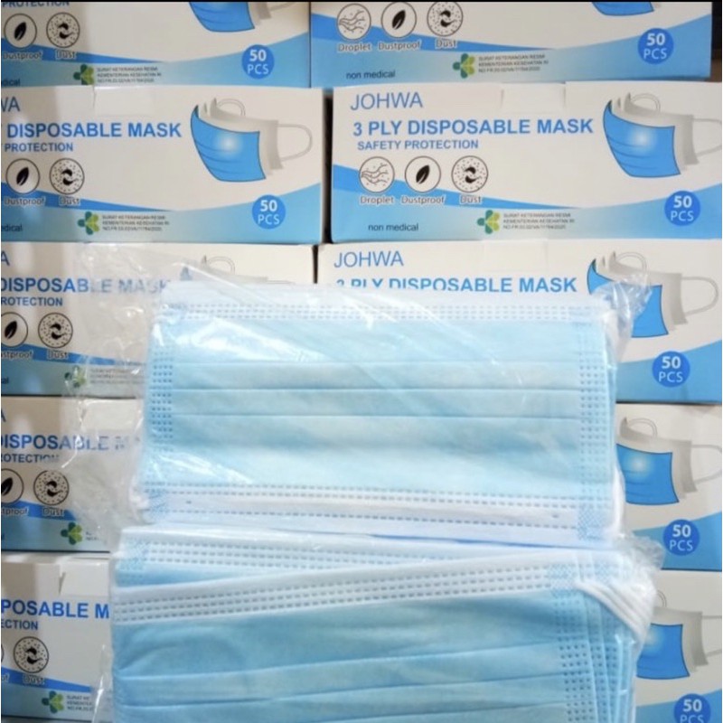 Masker Earlop 3 Ply / Masker Disposable Face Mask 3 Ply / Masker Earloop