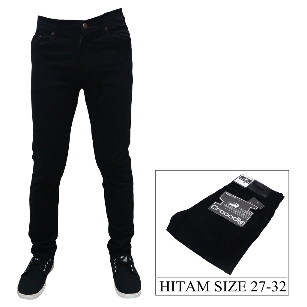 celana jeans pensil slimfit skinny cowok pria biru dongker biru muda hitam pekat