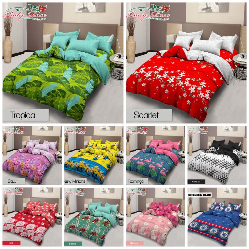 SPREI LADY ROSE 160X200 ( QUEEN SIZE NO 2) SPREI 160X200 MERK LADY ROSE
