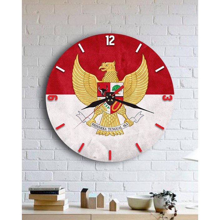 JAM DINDING CUSTOM BURUNG GARUDA INDONESIA