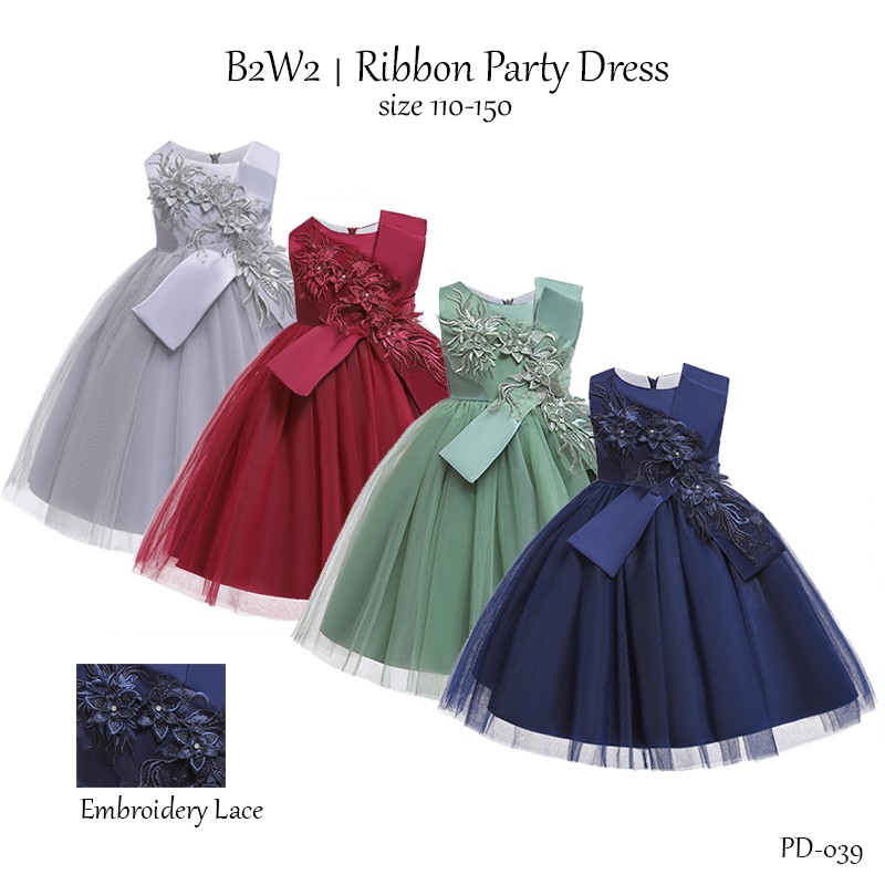 [Brandedbaby]  DRESS PESTA ANAK PEREMPUAN IMPORT/ PARTY DRESS / GAUN PESTA ULANG TAHUN MERAH HIJAU huuh