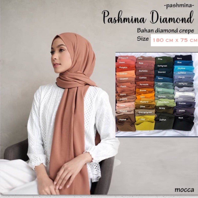 JILBAB HIJAB PASHMINA DIAMOND /PASHMINA SABYAN (180cm x 75 cm)