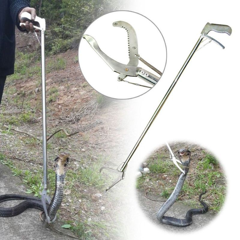 Grab stick satu meter ready stock/snake tong/tongkat penangkap ular/safety tool/tongkat ular/snake