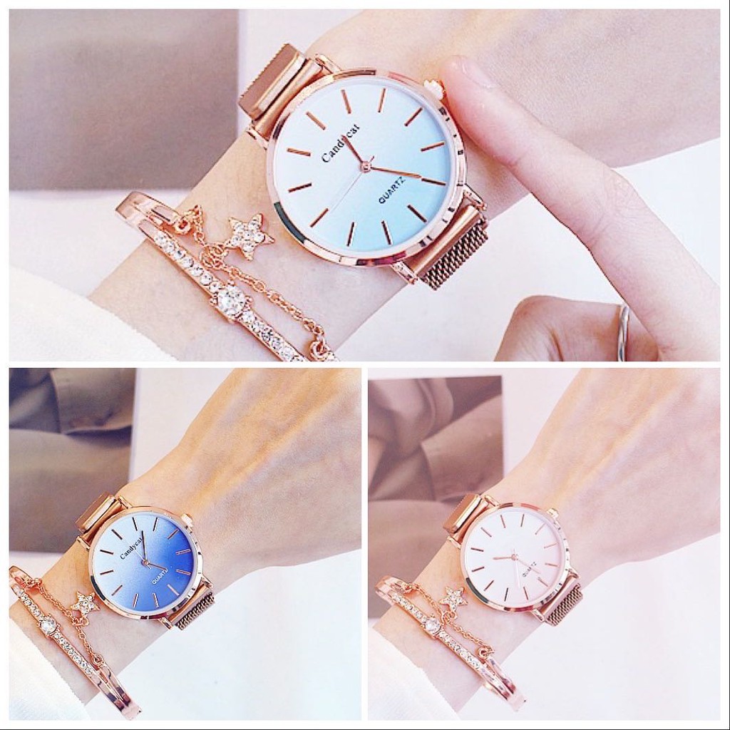 B1 Jam Tangan Quartz Analog Fashion Wanita Romawi Strap Rantai Pasir Casual Analog Wanita