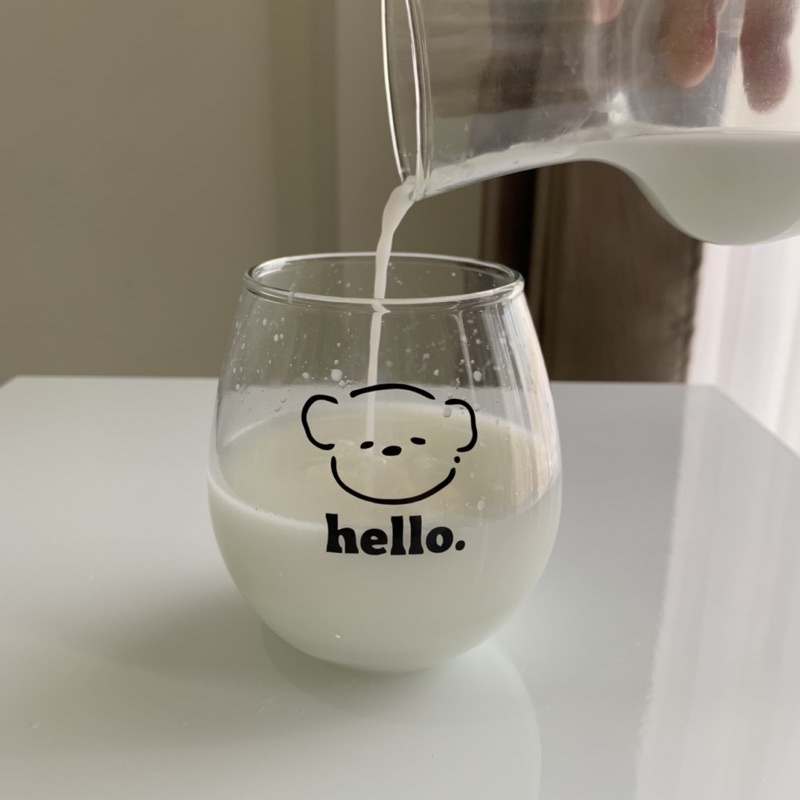 Gelas Korea Aesthetic | Gelas Kaca | Gelas Motif | Gelas Karakter | Gelas Transparan | Gelas Bubble
