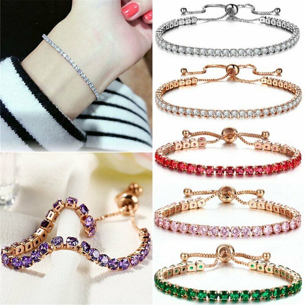 Gelang Serut Diamond Rhinestone Adjustable Bracelet Gelang Serut Yang Bisa Disesuaikan
