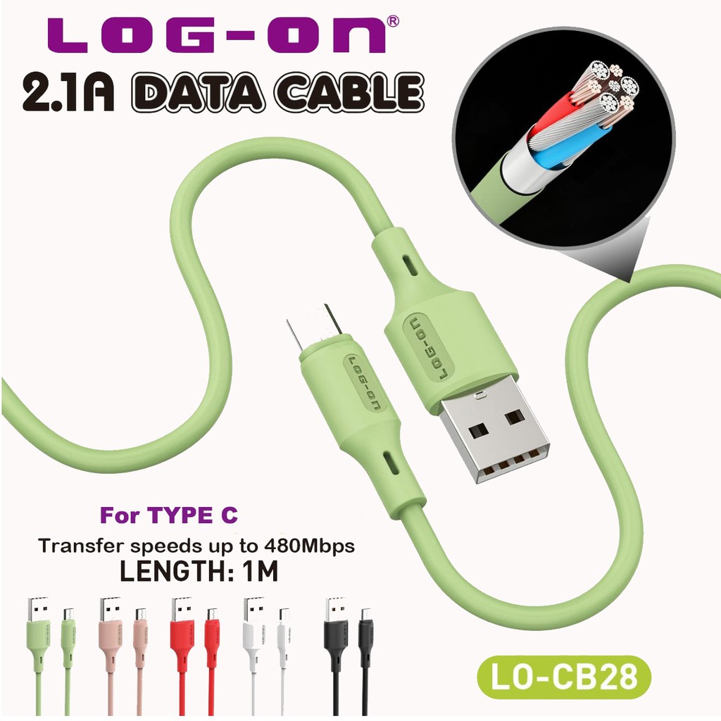 Kabel FAST CHARGING TYPE C 1M Lo-CB28 2.1A (1PCS)