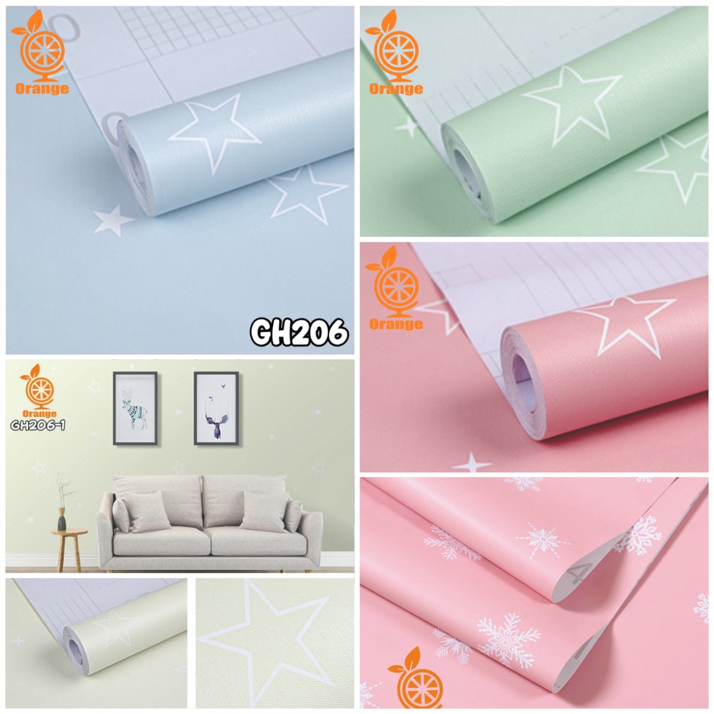 Stiker dekorasi dinding Wallstiker kamar tidur Wallpaper dinding ruang tamu elegan Ukuran 45Cm X 10M - Fantasidekorasi
