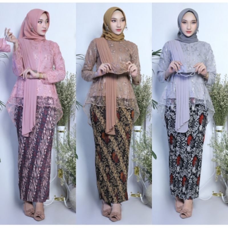 BLOUSE AMALIA SELENDANG CERUTY - AURORA SELENDANG - KEBAYA MODERN - KEBAYA WISUDA - KEBAYA AKAD