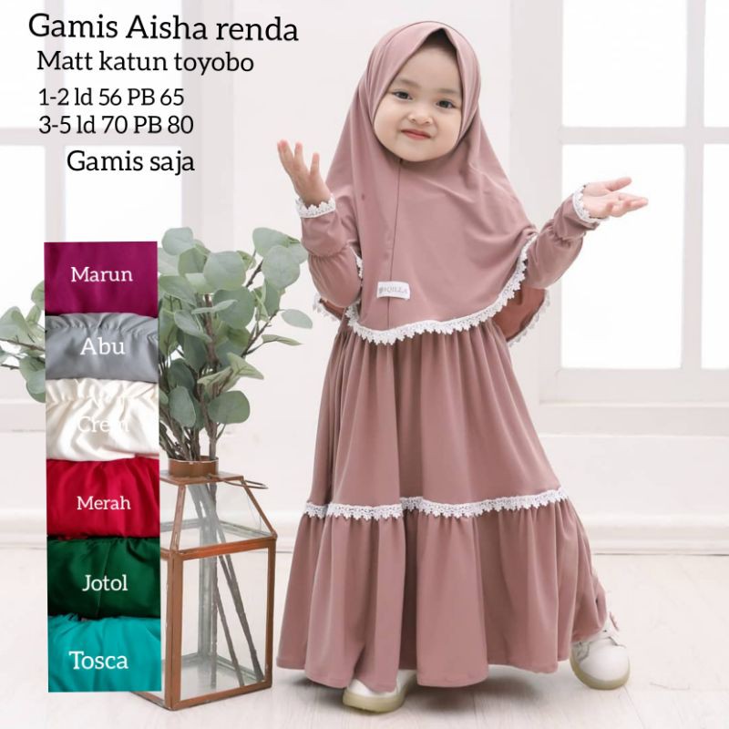 Murah gamis Jessie kids syar'i ada ukuranya/gamis lucu/gamis murah Keren