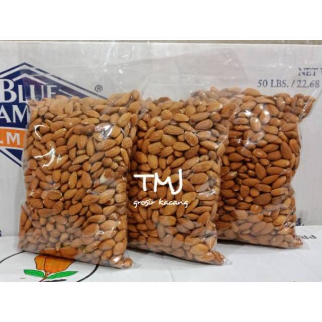 KACANG ALMOND PANGGANG KUPAS ORGANIK 1KG (ROASTED)