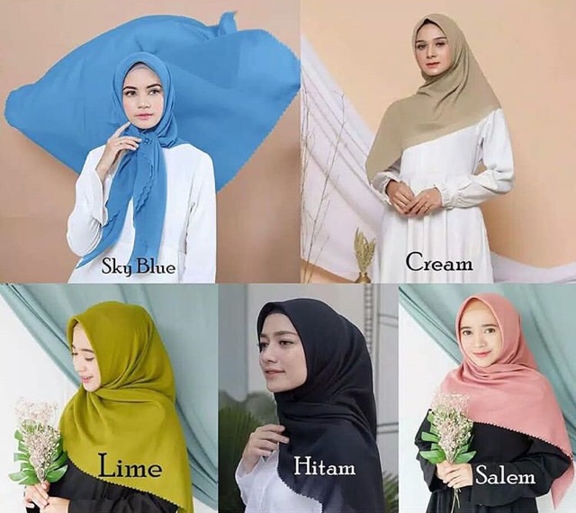 Hijab Bella Segiempat Laser Cut Warna Terlengkap / jilbab Segi Empat polos laser warna telengkap / kerudung Bela square