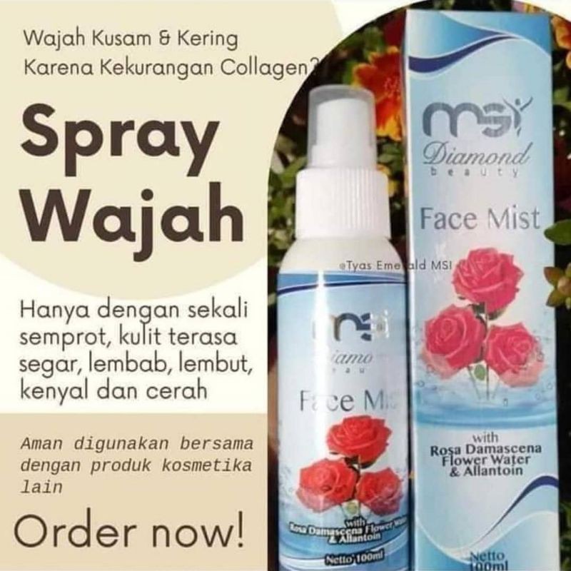 SPRAY WAJAH DAN P3K FACEMIST MSI ORIGINAL ECERAN