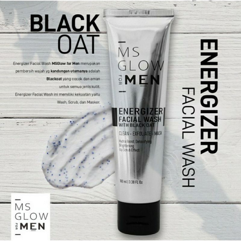 ENERGIZER FACIAL WASH MS GLOW MEN SABUN WAJAH MS GLOW FOR MEN FACIAL FOAM MS GLOW MAN