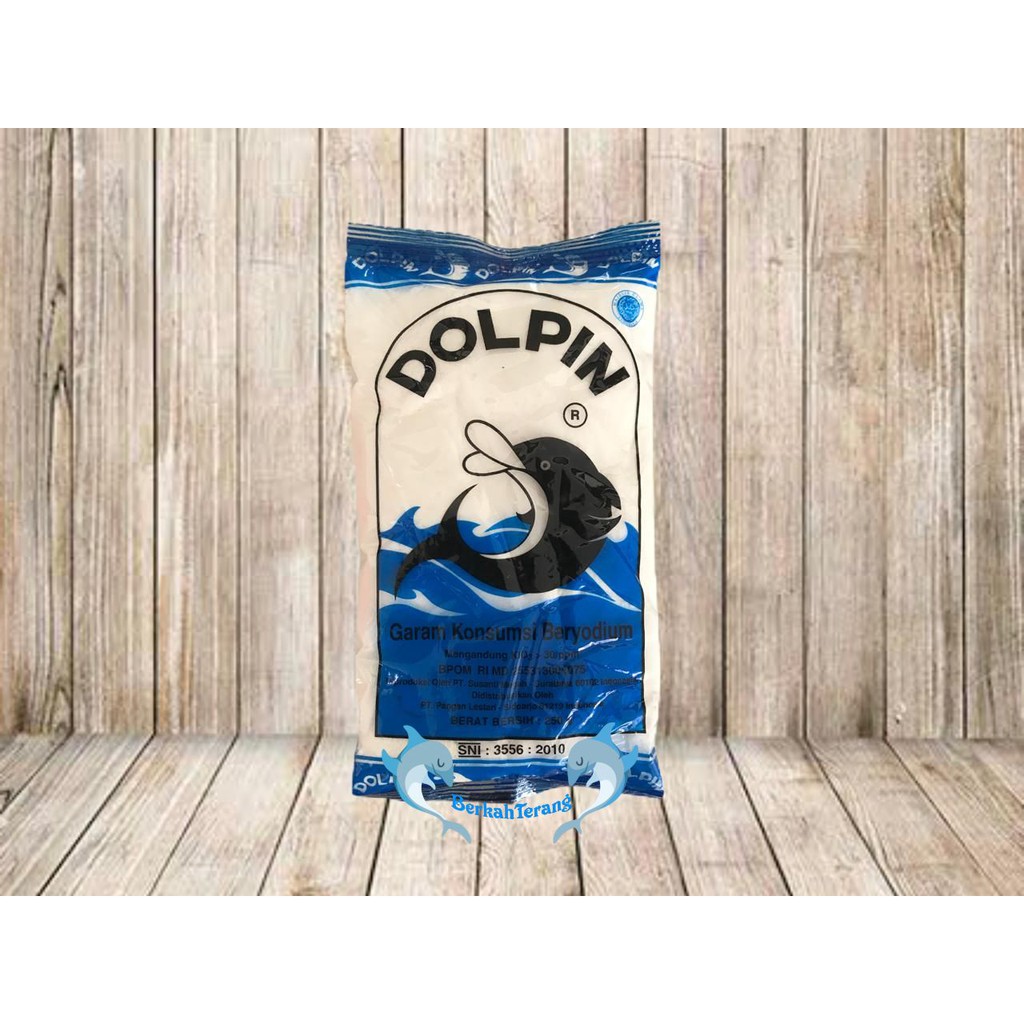 Garam DOLPIN 250gr /Garam Teri Besar 250 gr / Garam Dapur Dolphin / Garem Konsumsi Beryodium
