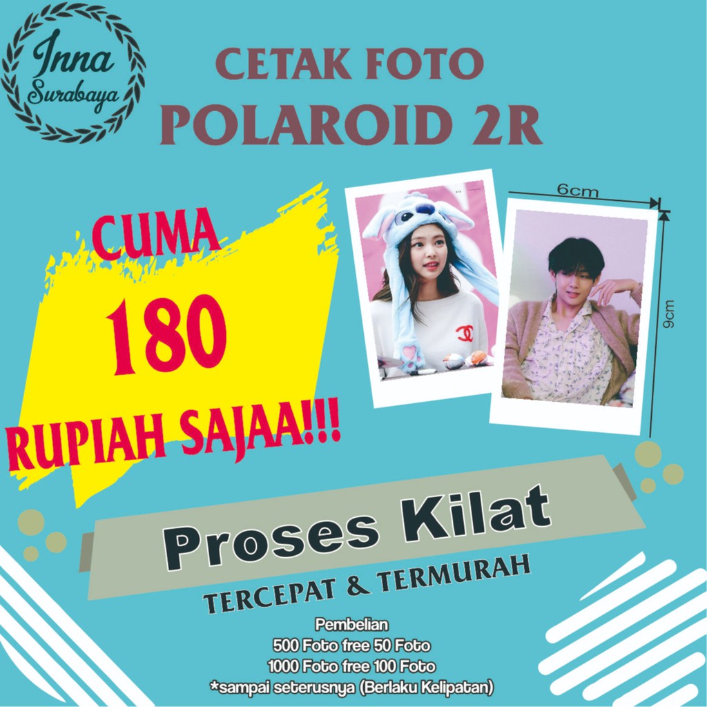 TERMURAH - [LANGSUNG JADI] Cetak Foto Polaroid 2R murahh bangett Banyak Bonusss