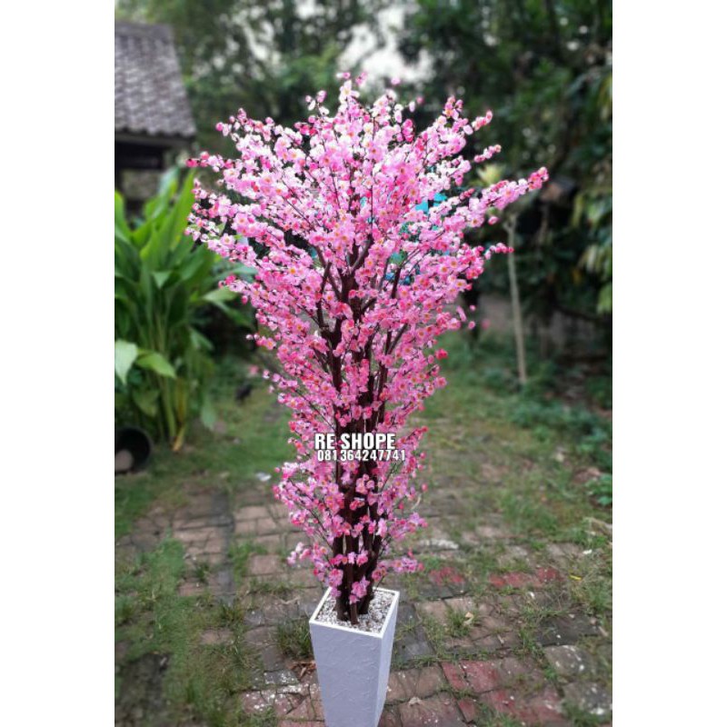 bunga plastik/bunga hias/pohon sakura/bunga sakura/artificial