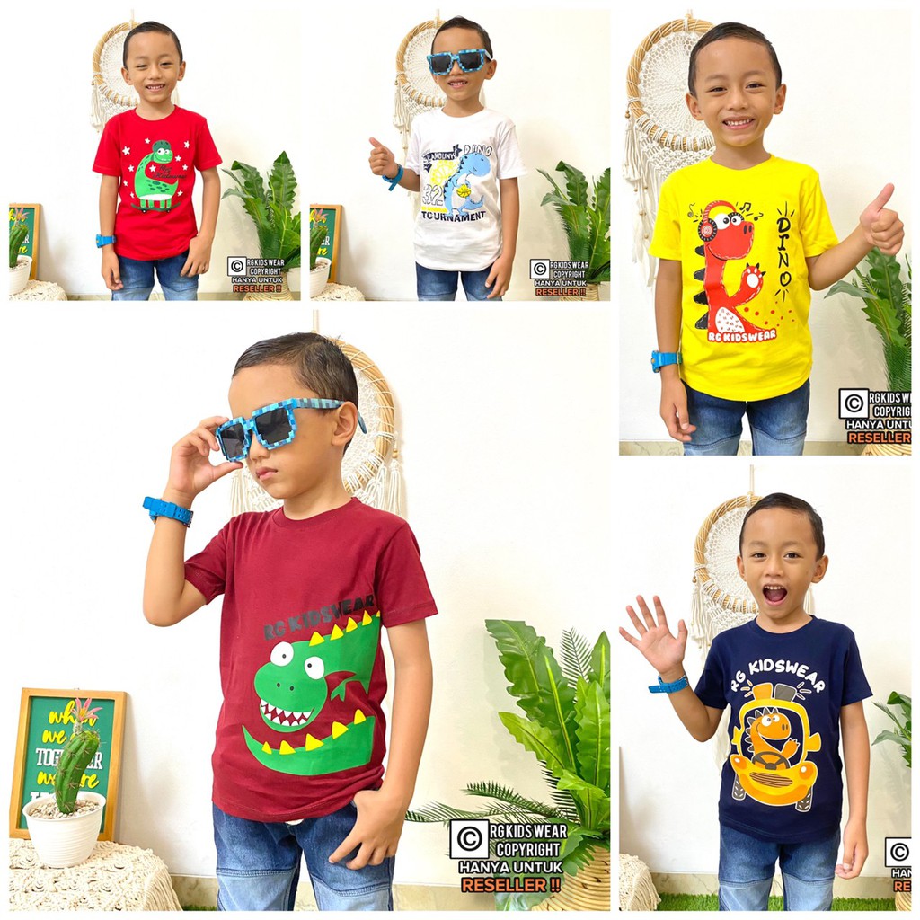 BAJU KAOS anak pria cowok laki gambar kucing lucu binatang balita ManMelayu 86 grosir CAMPUR