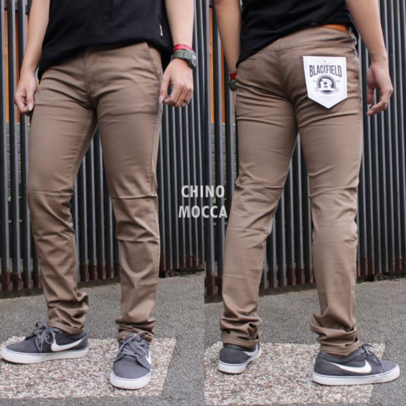CELANA CHINOS PANJANG PRIA UKURAN JUMBO BIGE SIZE 28 SAMPAI 42