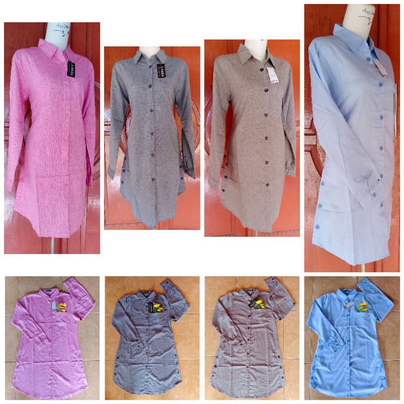 Tunik Hara Oxford Polos M, L, XL, XXL