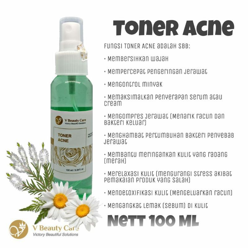 TONER ACNE VBC V BEAUTY CARE TONER JERAWAT VICTORY BEAUTY CARE