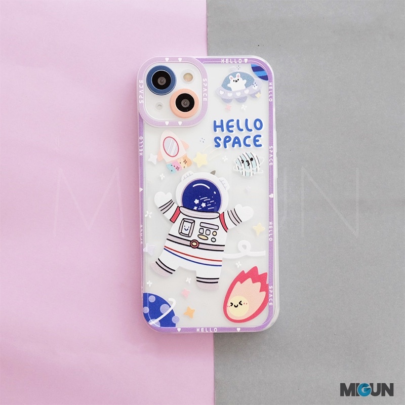 New! SPACE ASTRONOT - Softcase Fullcover for IPhone 11 12 13 PRO PROMAX XSMAX XR X XS 7 8 SE2020 7+ 8+
