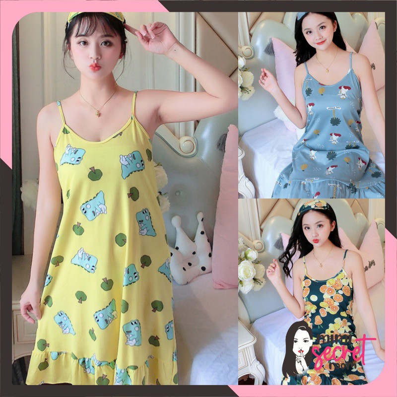❤ MIMI ❤ Baju Tidur Sexy Daster Kensi Wanita Import Motif Kartun Lucu Cute Cantik Terlaris
