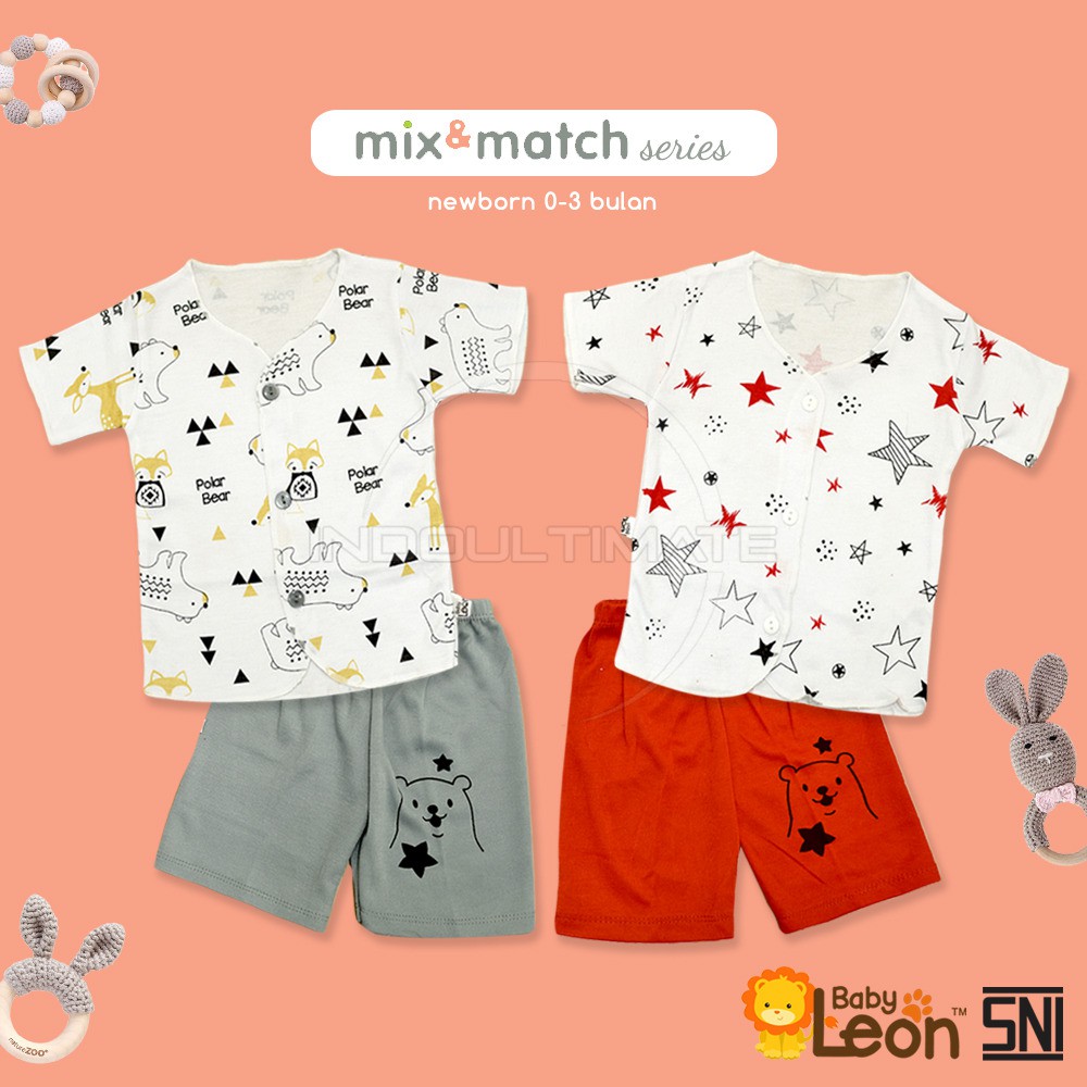 INDO Baju Setelan Pendek Bayi SBJ-S11 Setelan Pendek Baju Celana Bayi Baju Bayi Set Pakaian Bayi