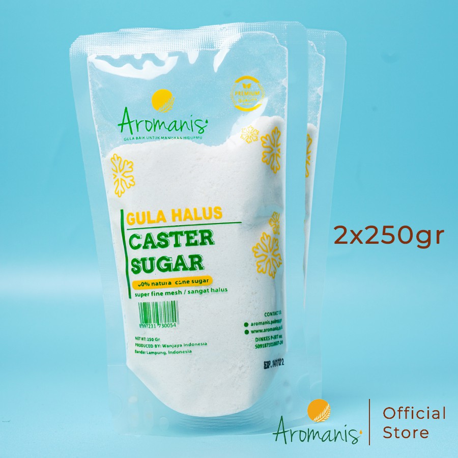 Aromanis Caster Sugar 250gr - Gula putih halus castor x 2 Pcs