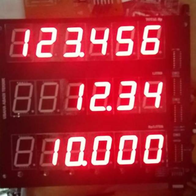 Display atau displai pom mini pertamini merah