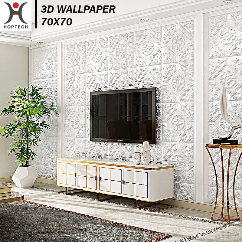 Wallpaper 3D FOAM / Wallpaper Dinding 3D Motif Foam Batik Bunga More High Quality / Wallfoam 3D