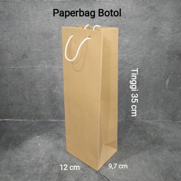 Paper Bag Coklat BOTOL Sirop 12 pcs Tas Kertas Paperbag Sirup