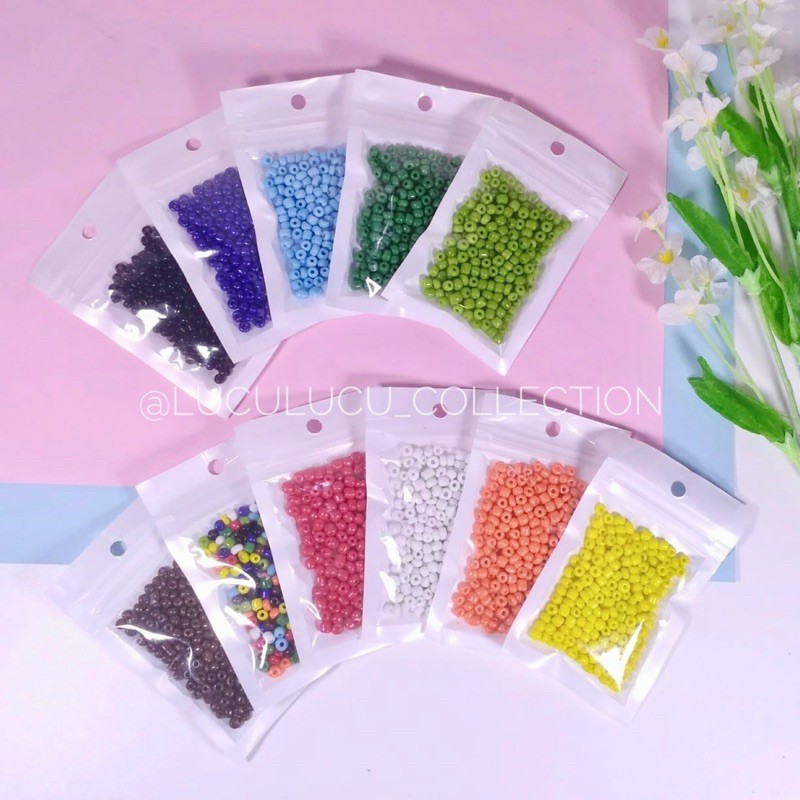 Monte Pasir 6/0 (20 gr) / Monte Pasir 4 mm / Manik Pasir 4mm / Mote Pasir / DIY Gelang Kalung