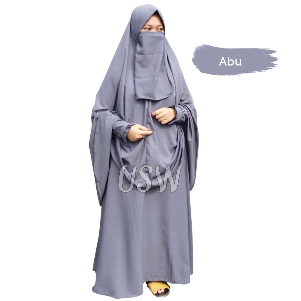 GAMIS SET CADAR WOLFIS POLOS SYAR'I SIZE L-XL LD 108