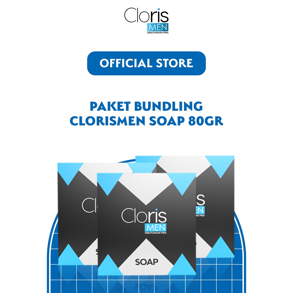 Clorismen Paket Bundling Clorismen Soap 80G - Paket Bundling Isi 3 Pcs Sabun Muka Pria Ukuran 80gram
