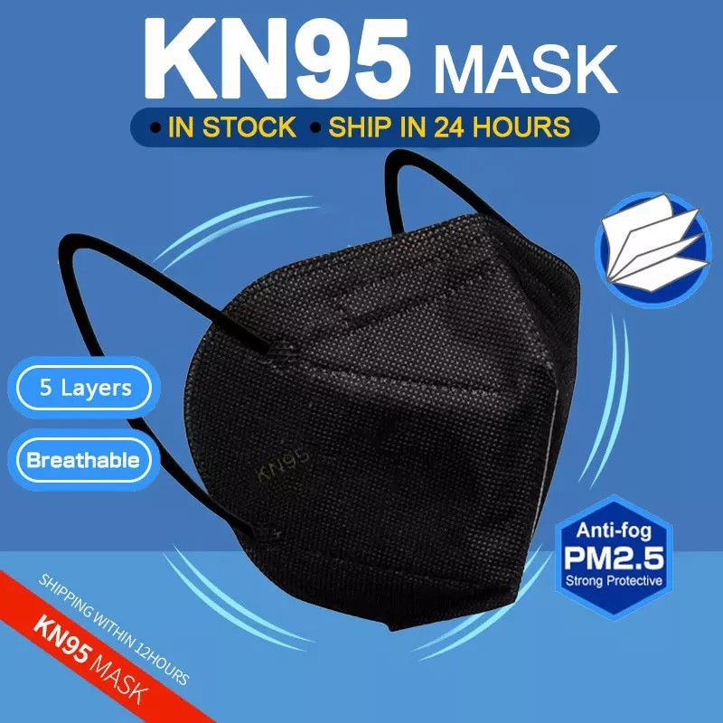 Masker KN95 HITAM Masker N95 Masker KN 95 HITAM Mask N 95 Masker ICARE - Hitam