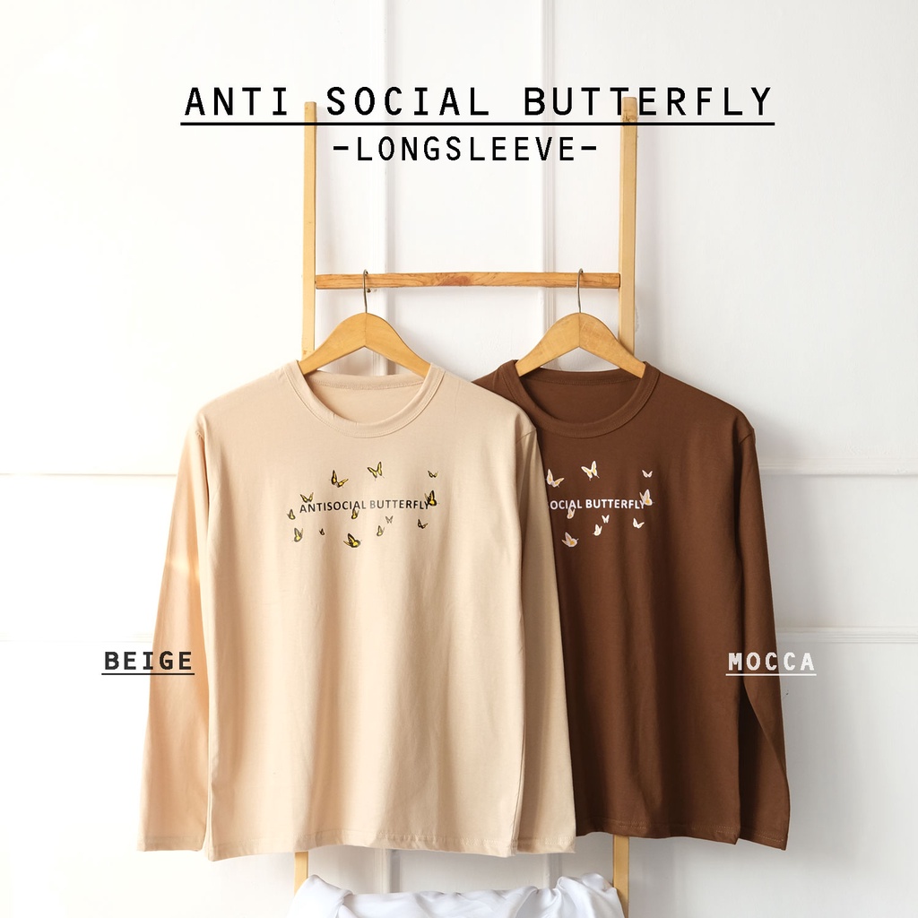 ELLIPSESINC Kaos Oversize Wanita Lengan Panjang Becca Edition