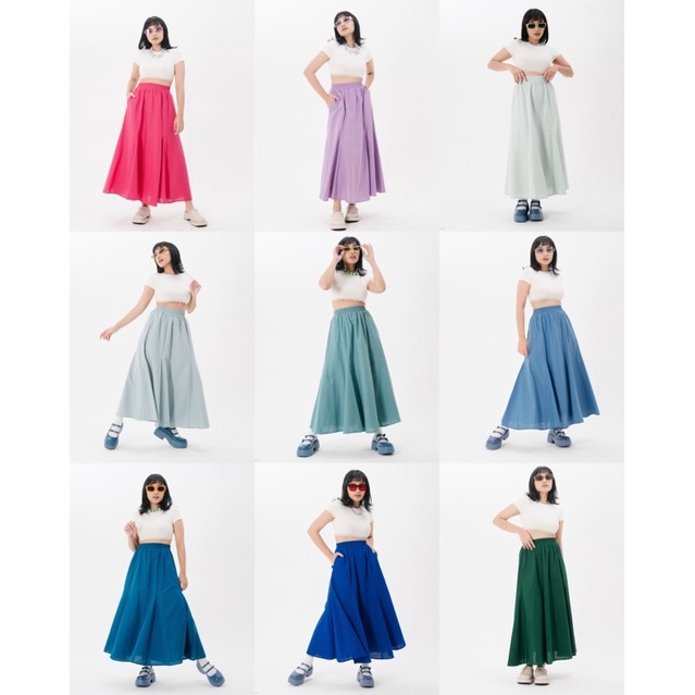Robin Skirt ByNeeth - Rok linen - Rok basic - Rok A Line - Rok payung - Rok korean style