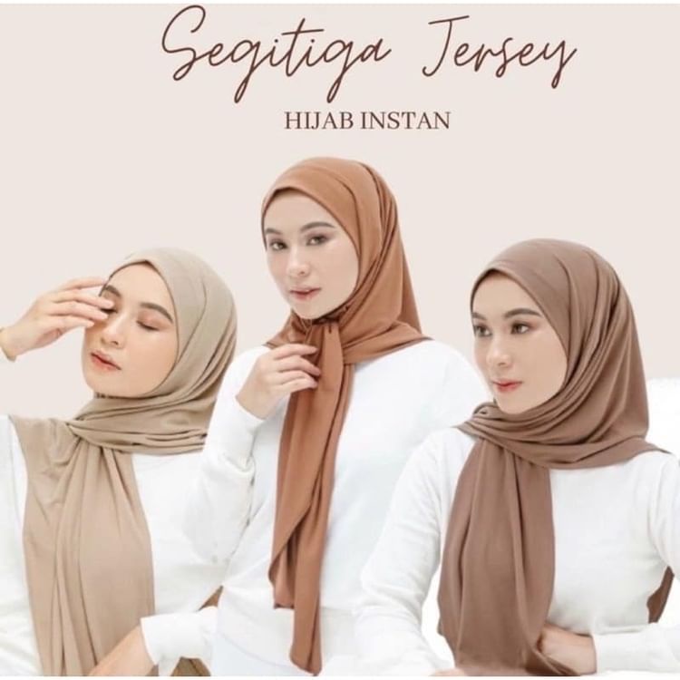 Jilbab / Hijab Segitiga Instan Jersey / Hijab Jersey premium setia / kerudung Segi tiga segi3 3