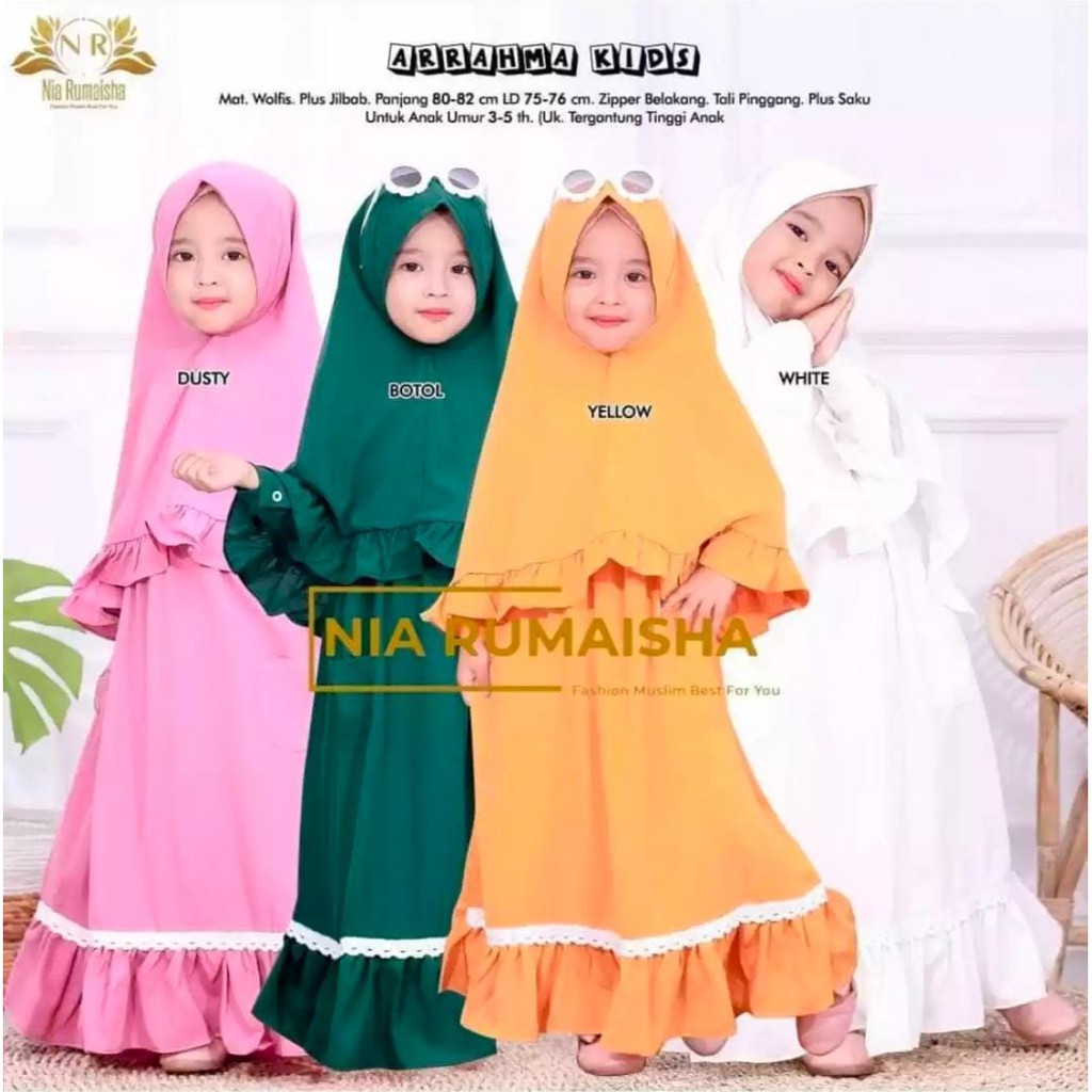 GAMIS ANAK ARRAHMA KIDS Ukuran S M L Buat Umur 2-7 Tahun#GAMISANAK #GAMISANAKMURAH #BAJUMURAHBANDUNG