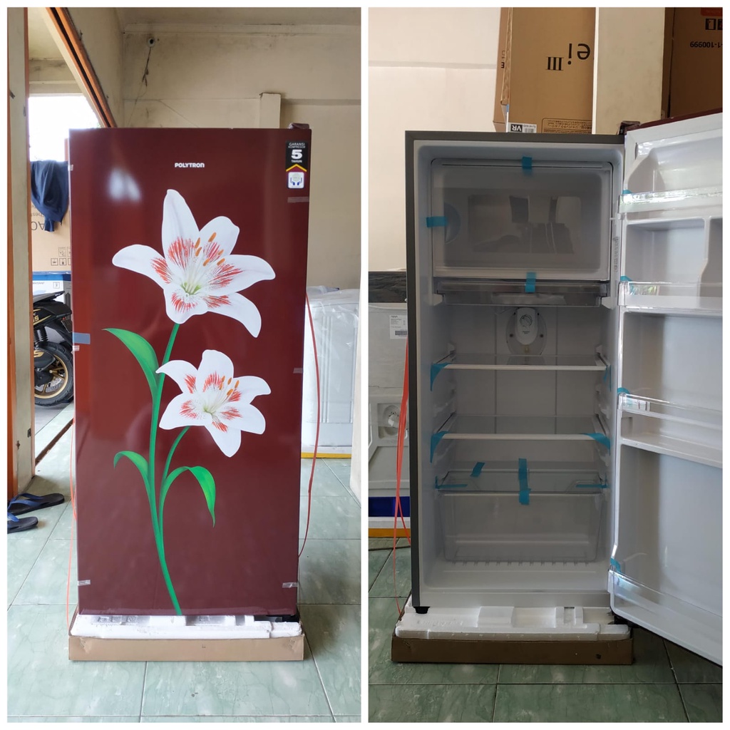 KULKAS POLYTRON 1 PINTU PRB 189 Metal Beauty Series NEW GARANSI RESMI 100% ORI