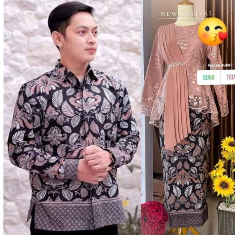 Maura Couple - Sania Ruffle Batik Couple ori Ndoro jowi DNT Garansi Termurah Shopee - BATIK COUPLE