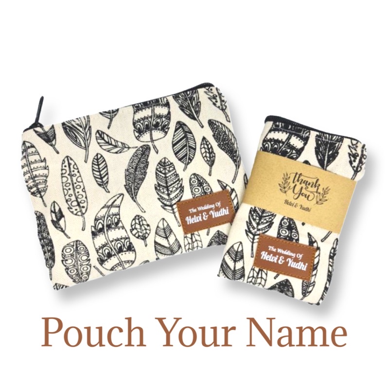 Pouch lave Premium Custom Desain 20x15cm
