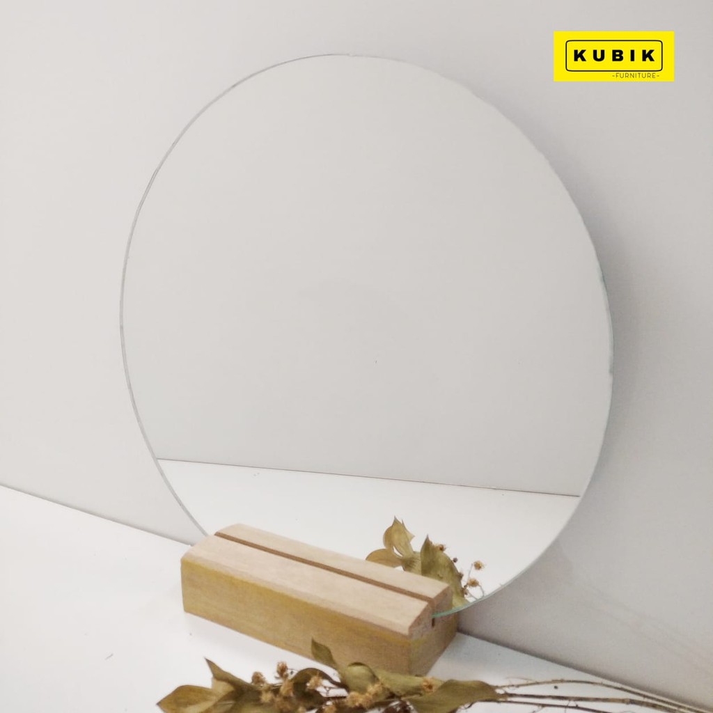 Cermin Aesthetic / Cermin Bulat / Cermin Lingkaran diameter 20 dan 30 cm KUBIK Kireina
