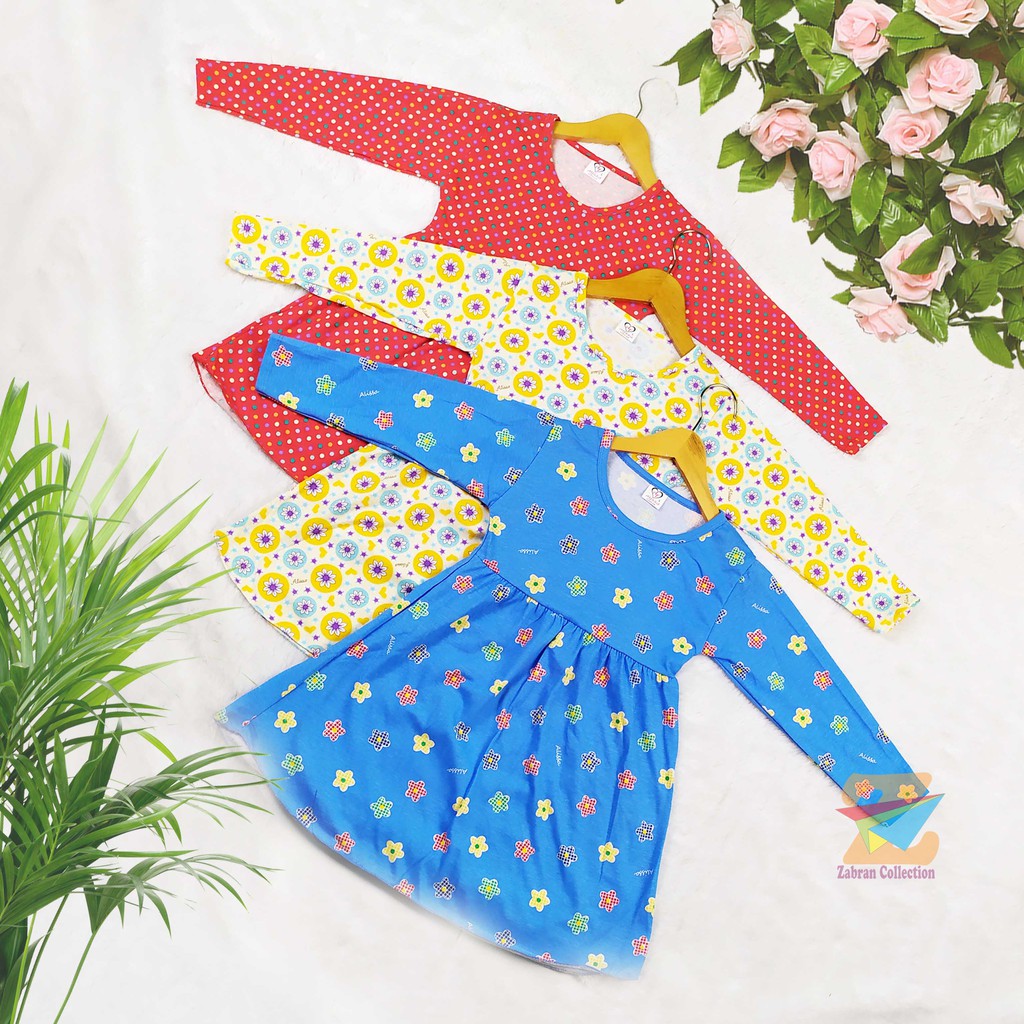 Termurah - Dress Anak Lengan Panjang Zabran 1 Sampai 5 Tahun
