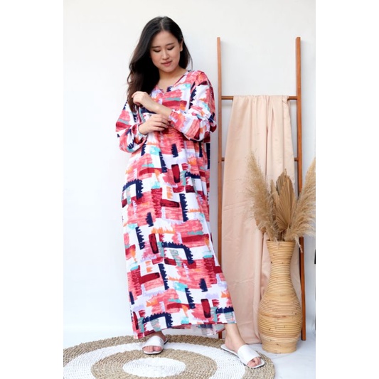Daster habel busui lengan panjang gamis merk Verell