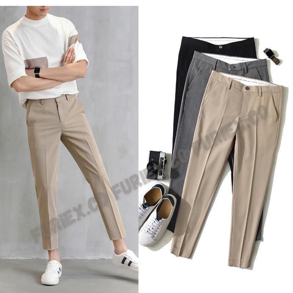 ANKLE PANTS CELANA ANKLE PANTS PANJANG PRIA CELANA ANKLE PANTS SLIM FIT CELANA SIRWAL