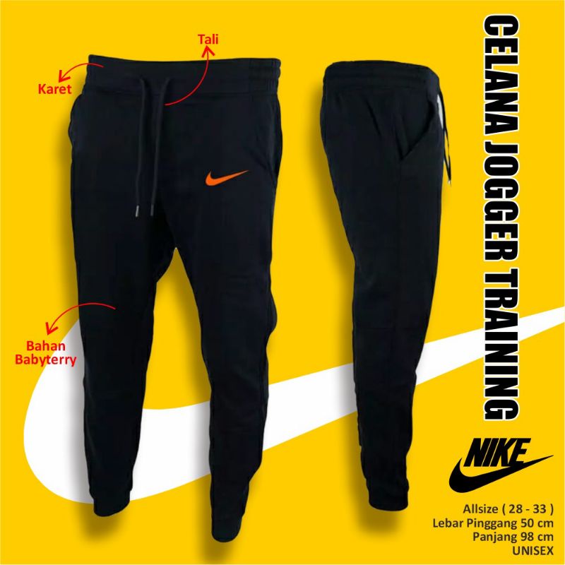 Celana Jogger Panjang Training Trening Pria Wanita M L XL bahan babyterry